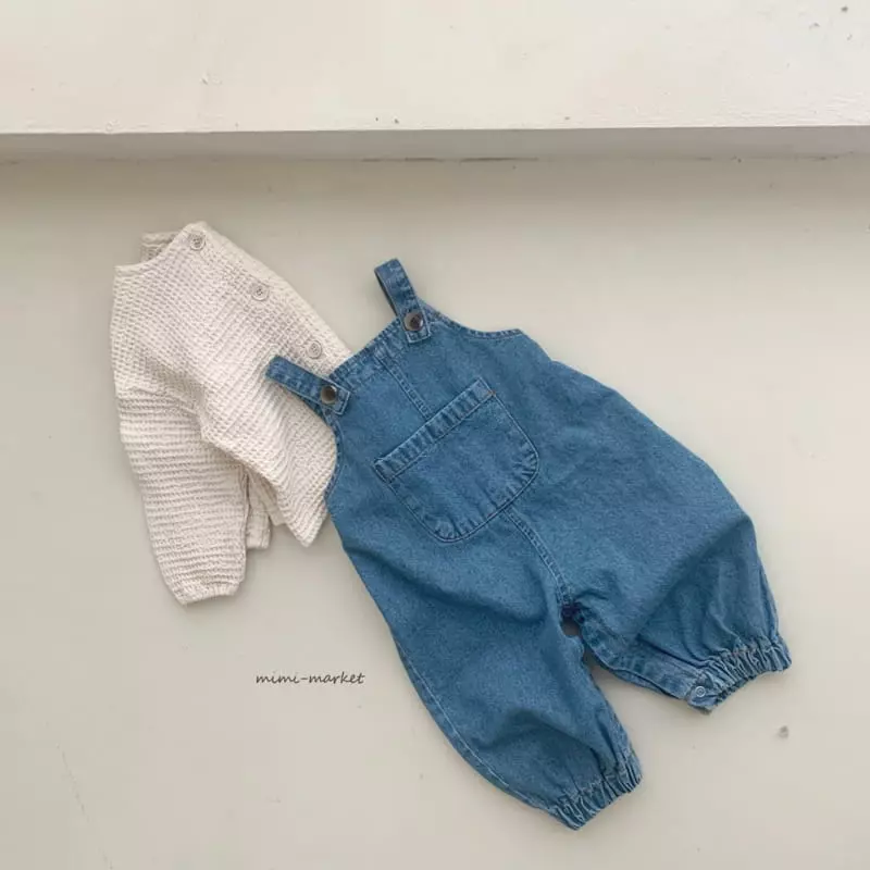 Mimi Market - Korean Baby Fashion - #babyoutfit - Momo Denim Dungarees - 8