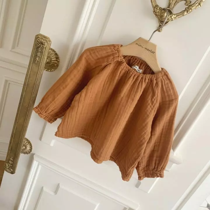 Mimi Market - Korean Baby Fashion - #babyoutfit - Caramel Top Bottom Set - 11