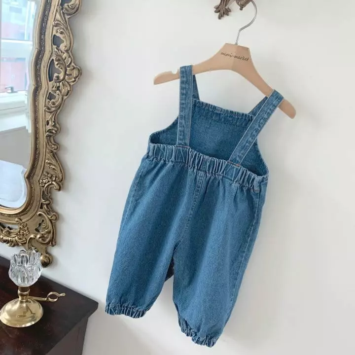 Mimi Market - Korean Baby Fashion - #babyoutfit - Momo Denim Dungarees - 5