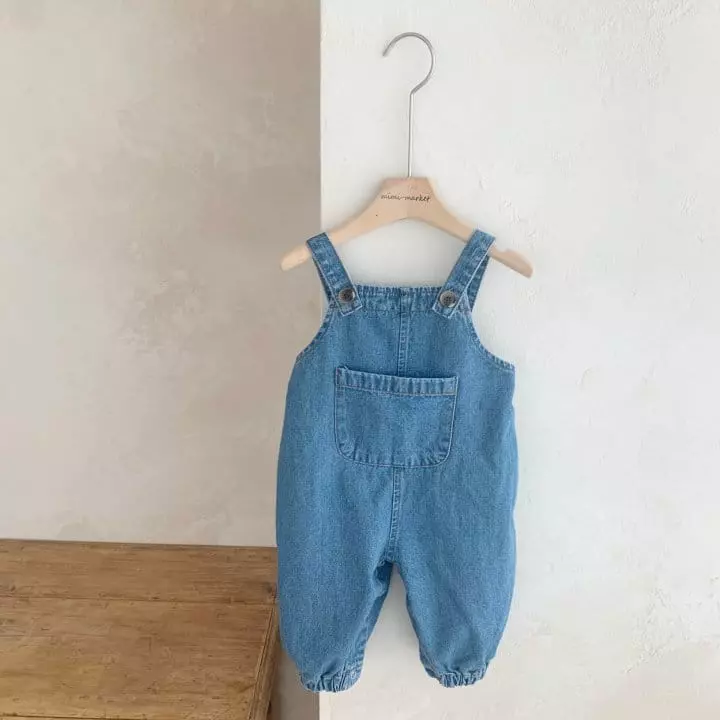 Mimi Market - Korean Baby Fashion - #babyoutfit - Momo Denim Dungarees - 6