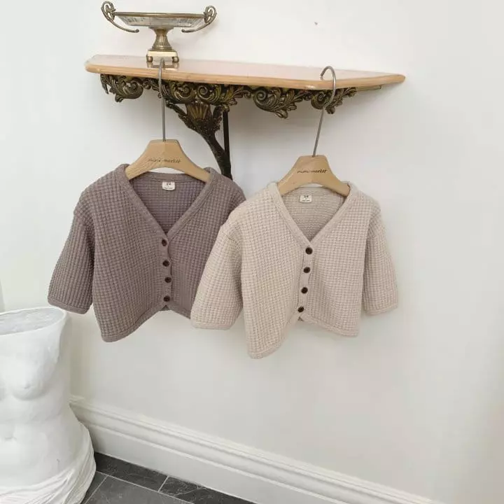 Mimi Market - Korean Baby Fashion - #babyoutfit - Waffle Cardigan - 6