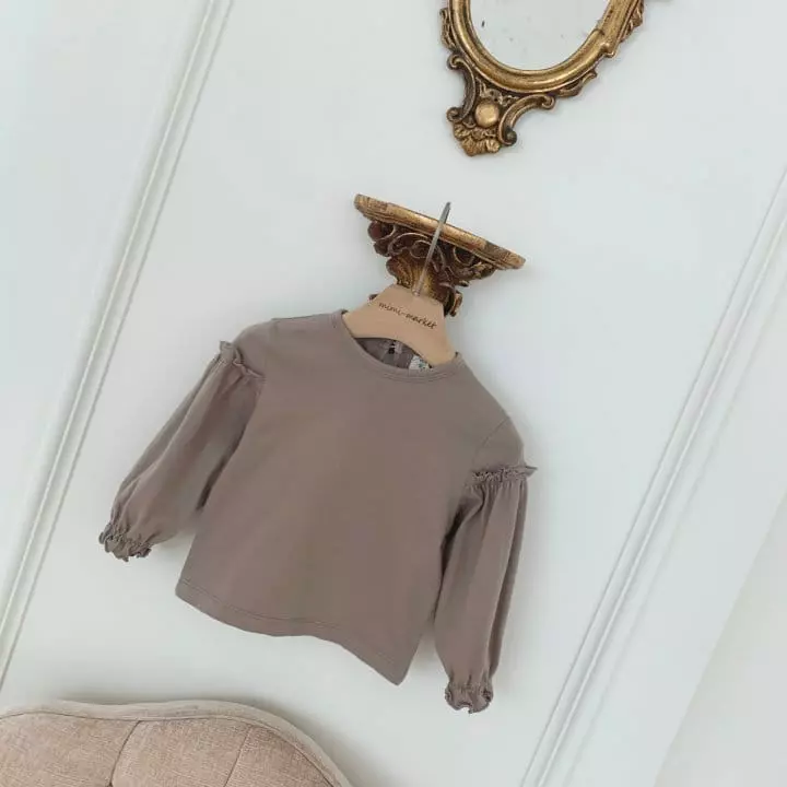 Mimi Market - Korean Baby Fashion - #babyootd - Sleeves Shirring Tee - 4