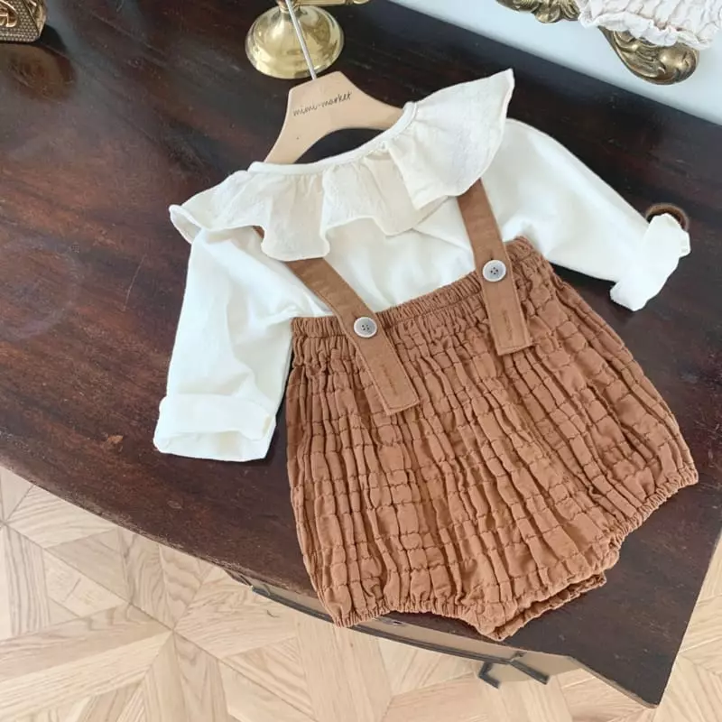 Mimi Market - Korean Baby Fashion - #babywear - Camel Dungarees