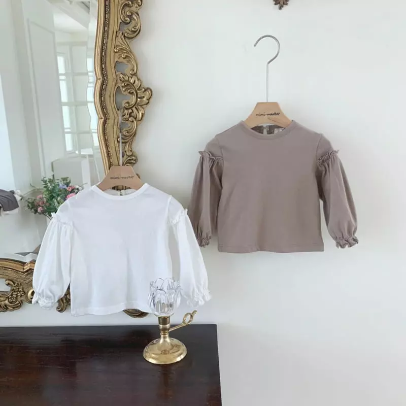 Mimi Market - Korean Baby Fashion - #babywear - Sleeves Shirring Tee - 8
