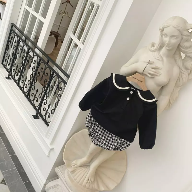 Mimi Market - Korean Baby Fashion - #onlinebabyboutique - Sailor Top Bottom Set - 2