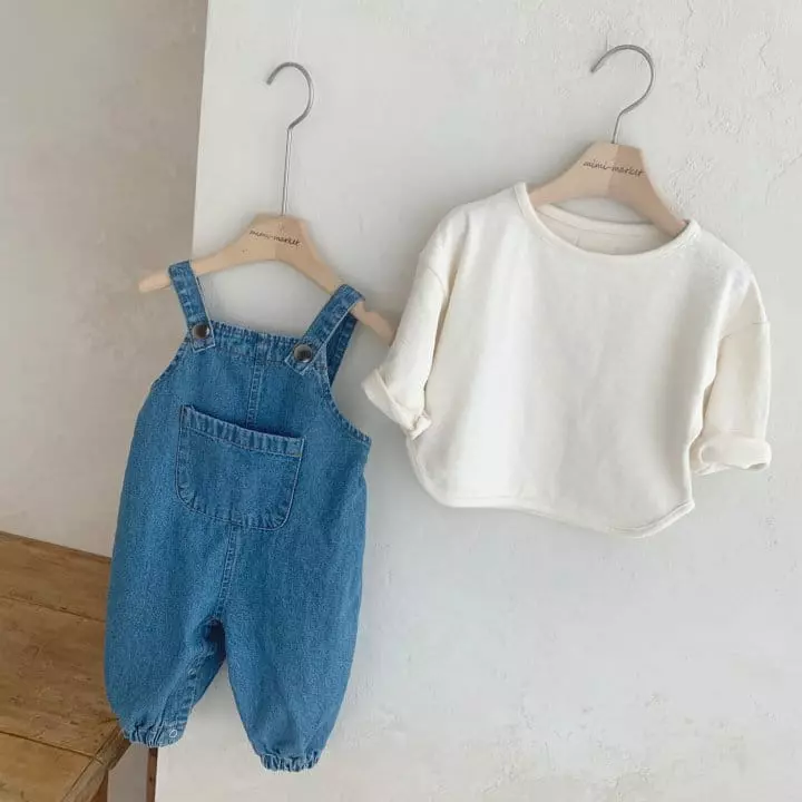 Mimi Market - Korean Baby Fashion - #onlinebabyboutique - Momo Denim Dungarees - 8