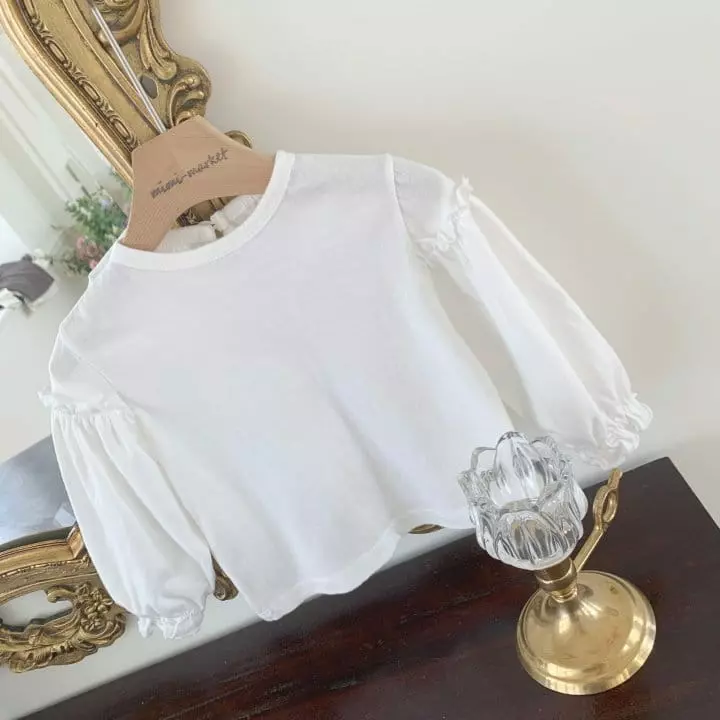 Mimi Market - Korean Baby Fashion - #onlinebabyboutique - Sleeves Shirring Tee - 7