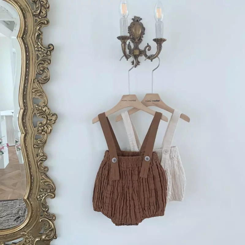 Mimi Market - Korean Baby Fashion - #onlinebabyshop - Camel Dungarees - 3