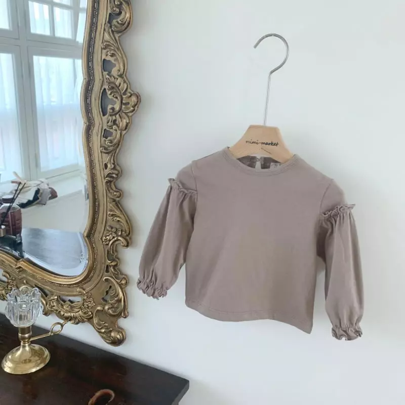 Mimi Market - Korean Baby Fashion - #onlinebabyshop - Sleeves Shirring Tee - 10