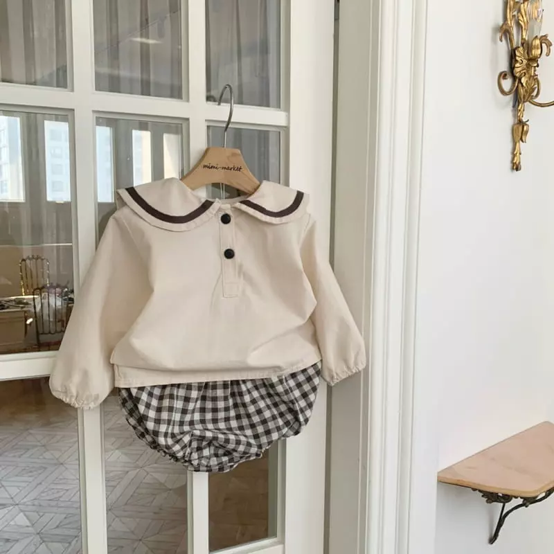 Mimi Market - Korean Baby Fashion - #onlinebabyshop - Sailor Top Bottom Set - 3