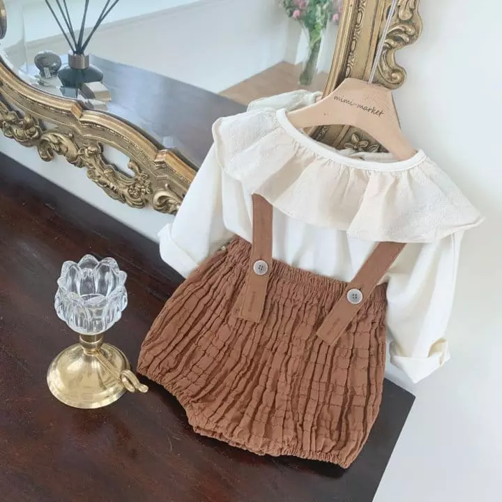 Mimi Market - Korean Baby Fashion - #onlinebabyshop - Camel Dungareed