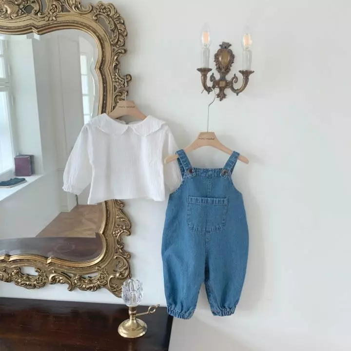 Mimi Market - Korean Baby Fashion - #onlinebabyshop - Momo Denim Dungarees - 9