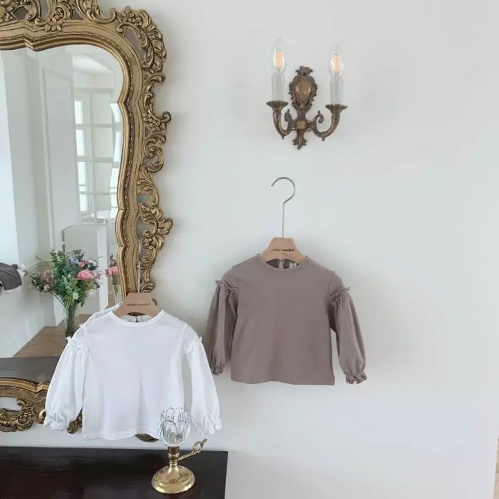 Mimi Market - Korean Baby Fashion - #onlinebabyshop - Sleeves Shirring Tee - 8