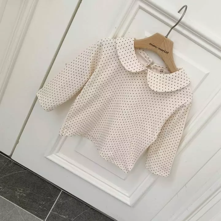 Mimi Market - Korean Baby Fashion - #smilingbaby - Dot Collar Tee - 3