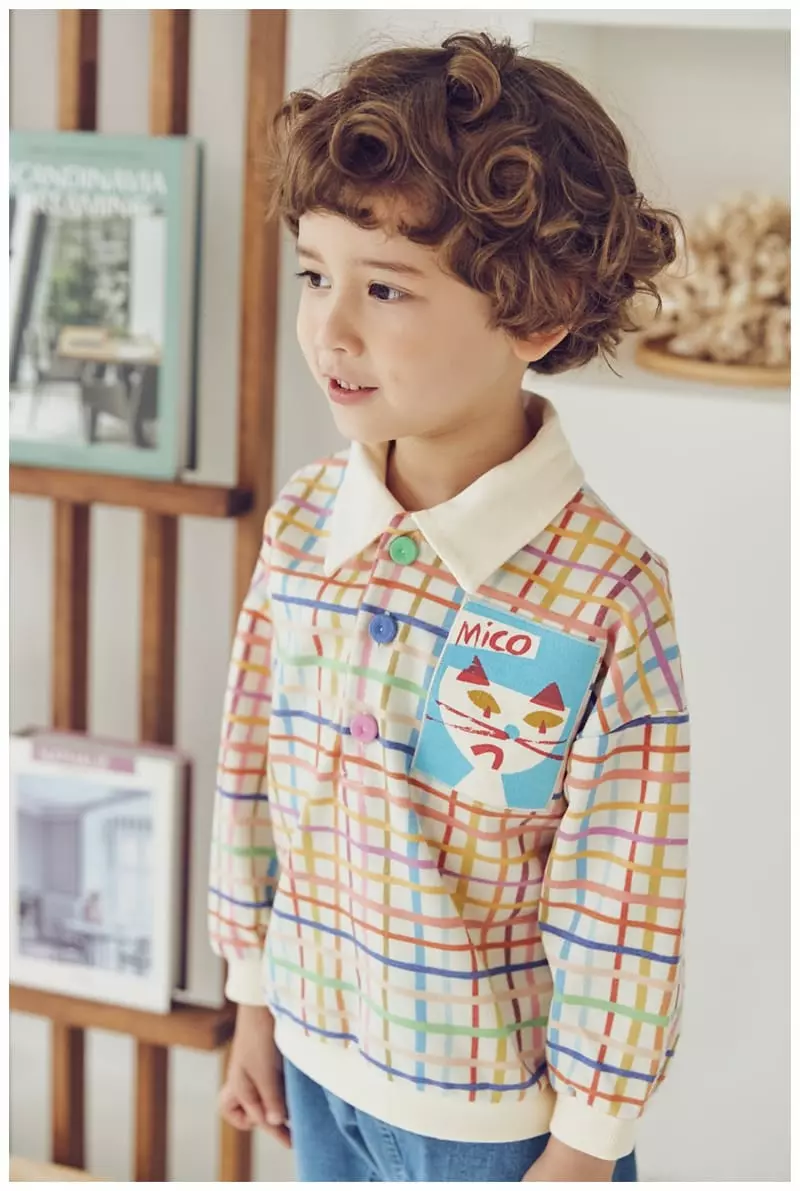 Mimico - Korean Children Fashion - #Kfashion4kids - Check Paul Tee - 8