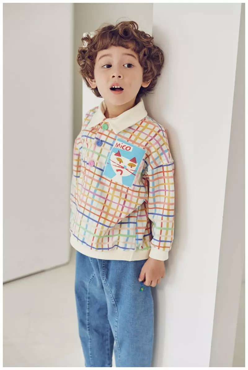 Mimico - Korean Children Fashion - #childrensboutique - Check Paul Tee
