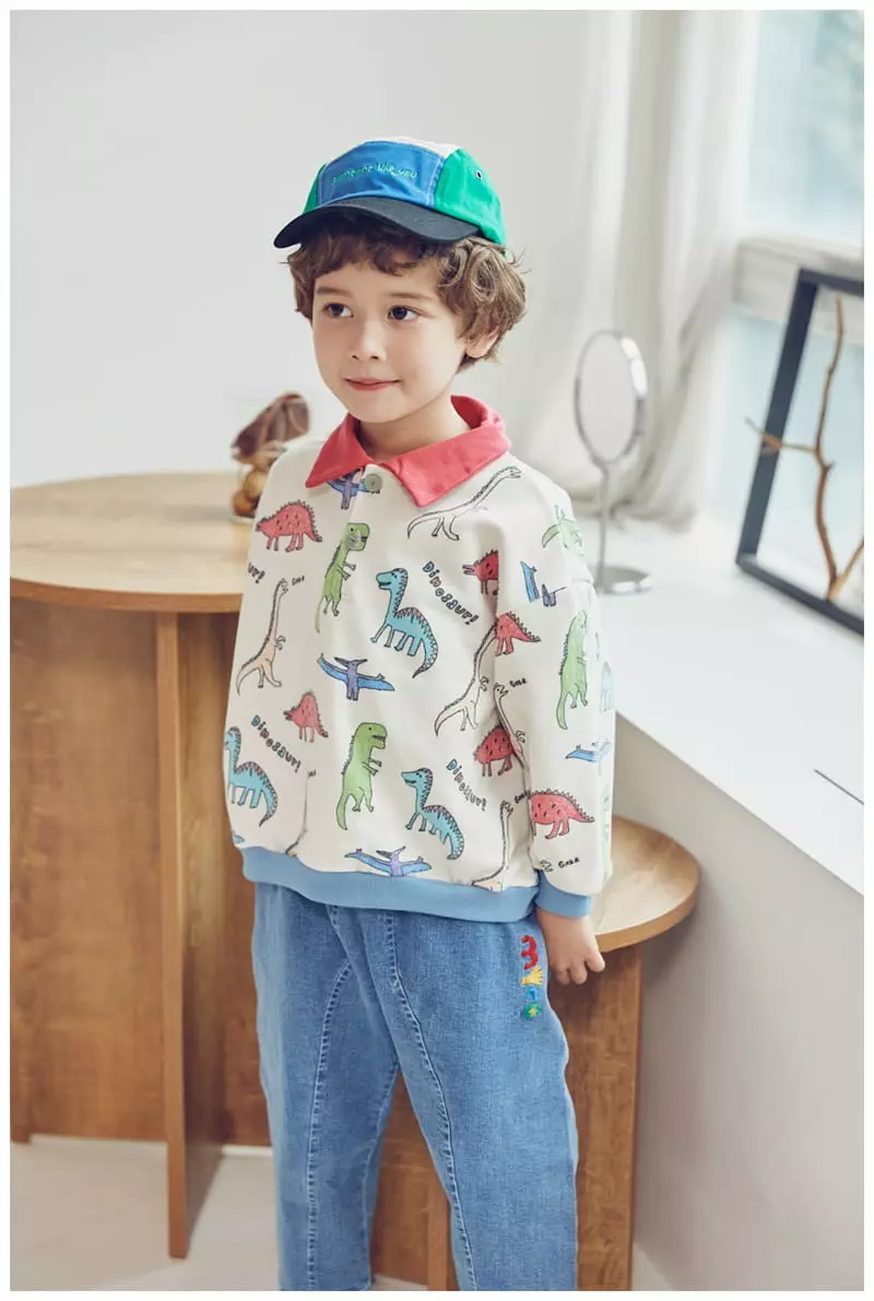 Mimico - Korean Children Fashion - #designkidswear - Color Dino Tee - 3