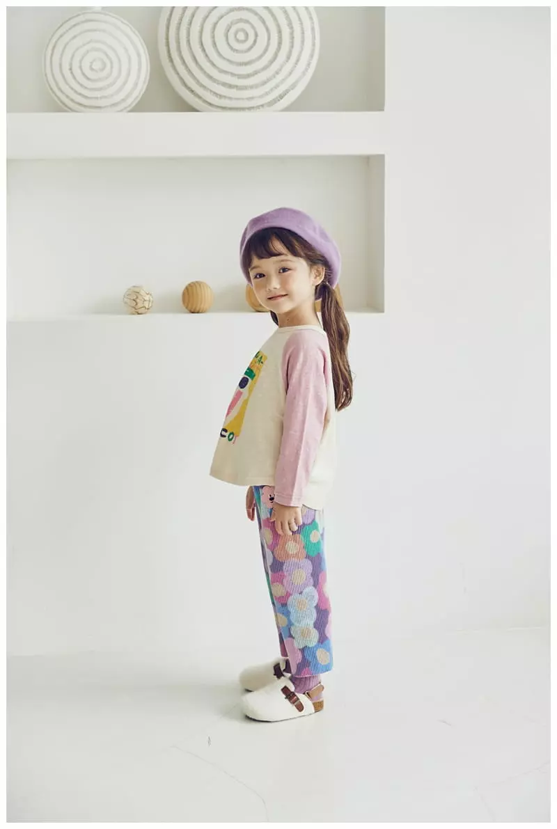 Mimico - Korean Children Fashion - #fashionkids - Flower Velvet Pants - 6