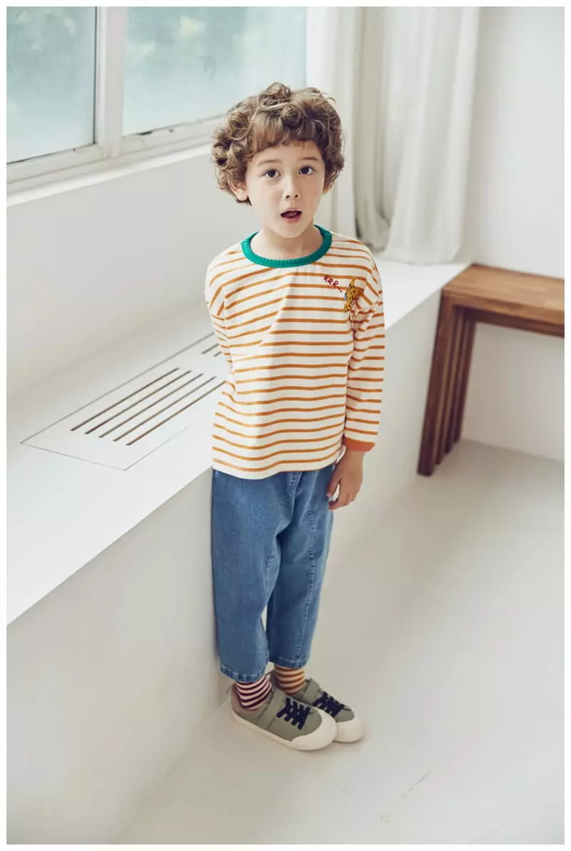 Mimico - Korean Children Fashion - #fashionkids - Ani Stripes Tee - 3