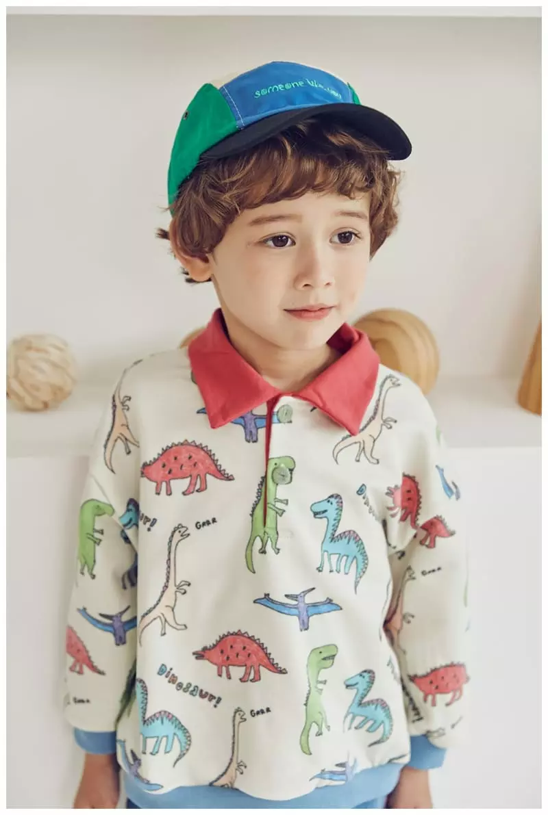 Mimico - Korean Children Fashion - #kidsshorts - Color Dino Tee - 6