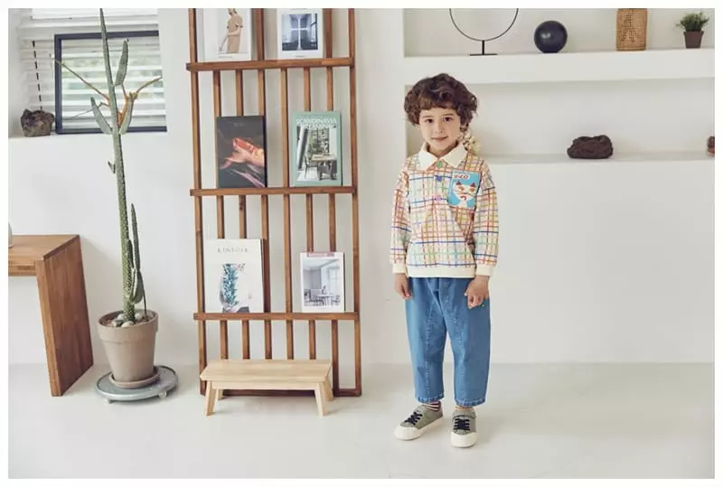 Mimico - Korean Children Fashion - #kidsshorts - Check Paul Tee - 5