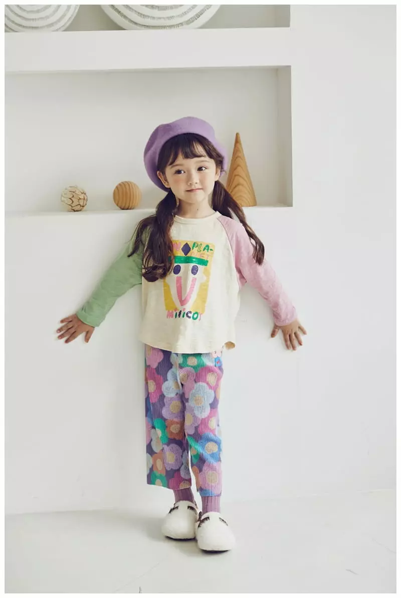 Mimico - Korean Children Fashion - #kidsstore - Flower Velvet Pants - 8
