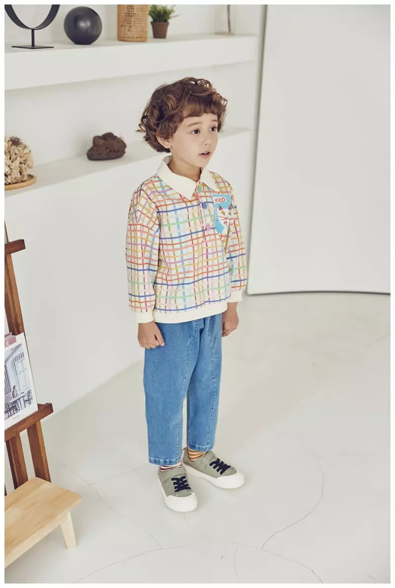 Mimico - Korean Children Fashion - #kidsstore - Check Paul Tee - 6