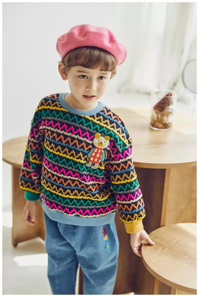 Mimico - Korean Children Fashion - #kidzfashiontrend - Bear Sweater - 5