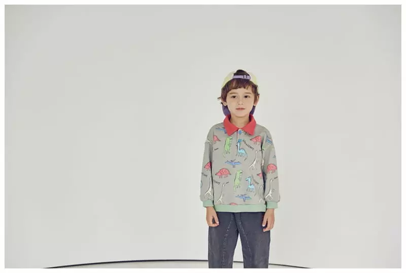 Mimico - Korean Children Fashion - #littlefashionista - Color Dino Tee - 10