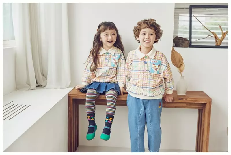 Mimico - Korean Children Fashion - #prettylittlegirls - Check Paul Tee - 12