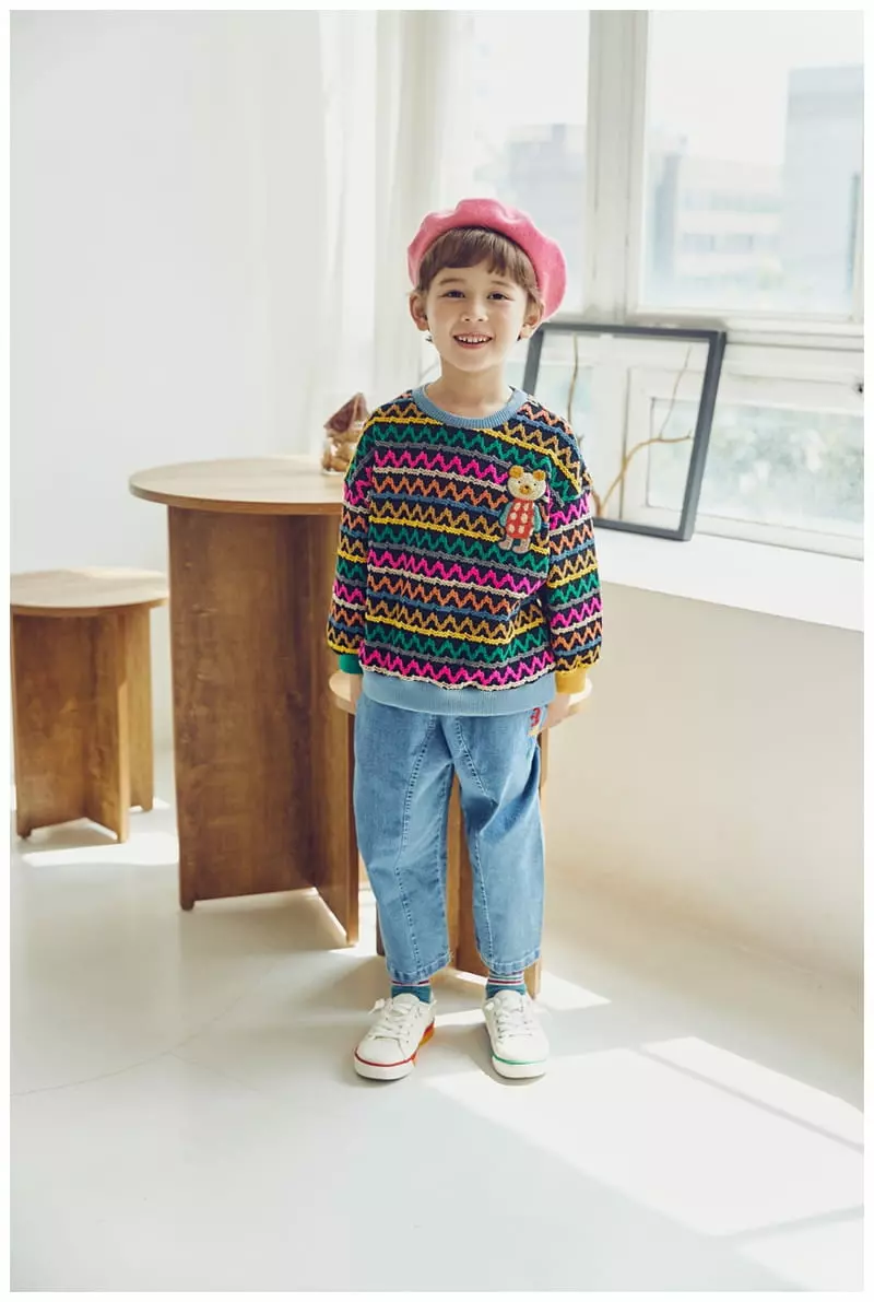 Mimico - Korean Children Fashion - #prettylittlegirls - Bear Sweater - 10