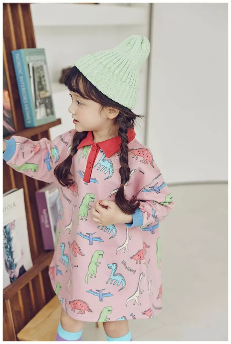Mimico - Korean Children Fashion - #prettylittlegirls - Dino One-piece - 8