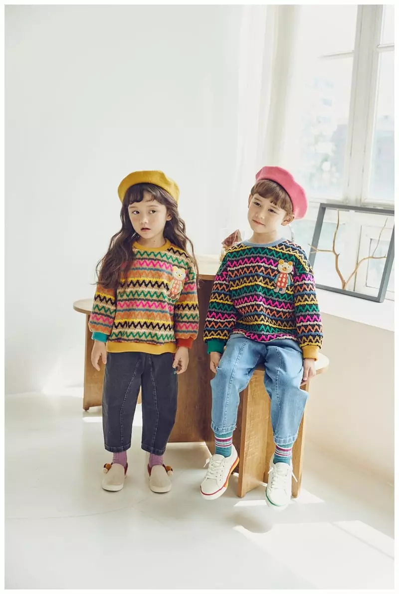 Mimico - Korean Children Fashion - #toddlerclothing - Bear Sweater - 12