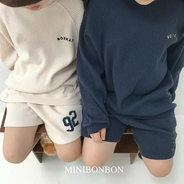 Mini Bongbong - Korean Children Fashion - #designkidswear - Waffle Burn Pants - 4