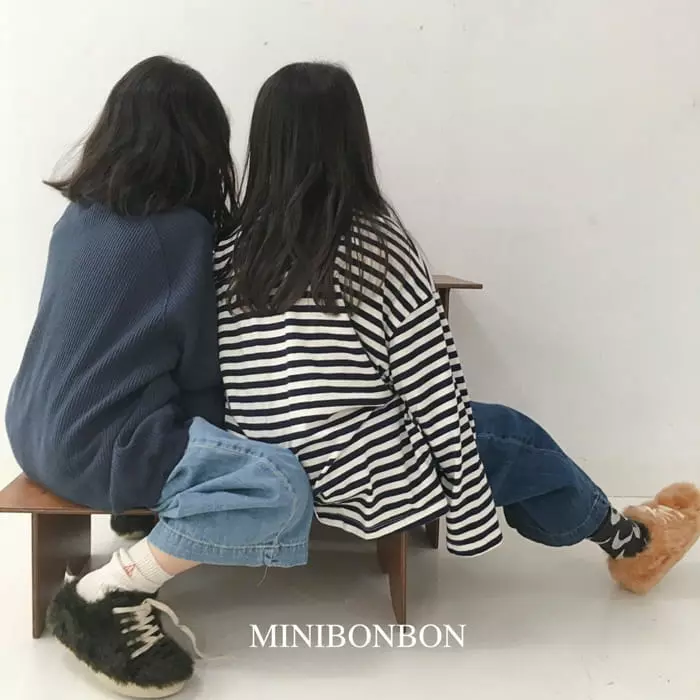 Mini Bongbong - Korean Children Fashion - #kidsshorts - Rhythm Stripes Tee - 2