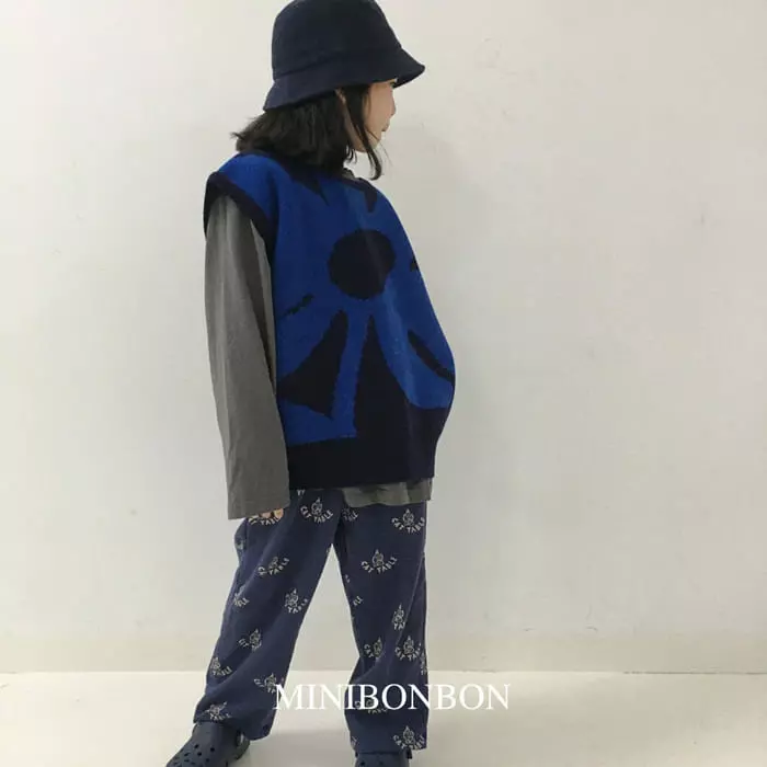 Mini Bongbong - Korean Children Fashion - #kidsstore - Cat Table Pants - 4