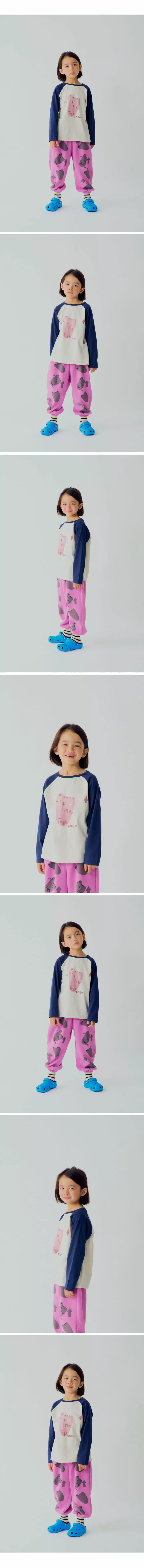Mini Ps Market - Korean Children Fashion - #littlefashionista - Pink Foot Tee - 2