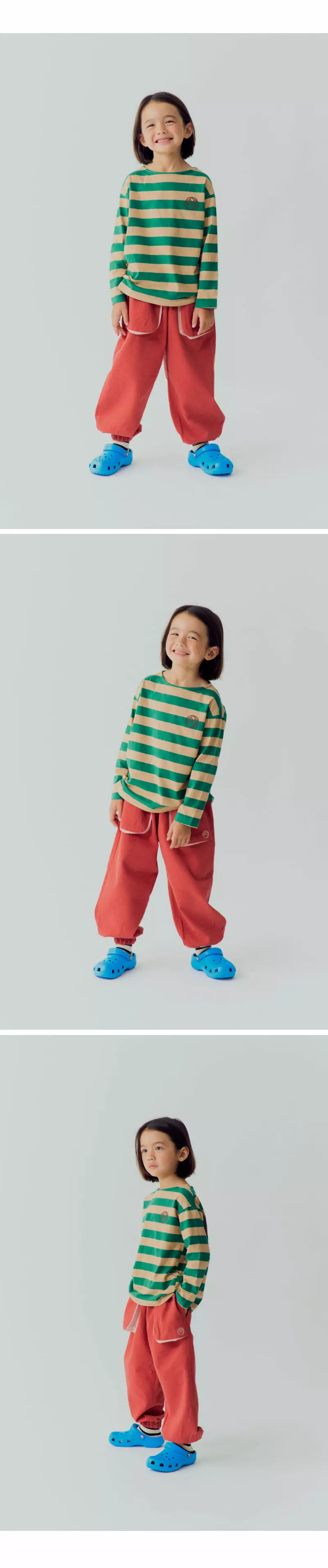 Mini Ps Market - Korean Children Fashion - #magicofchildhood - Stripes Logo Paint Tee - 2