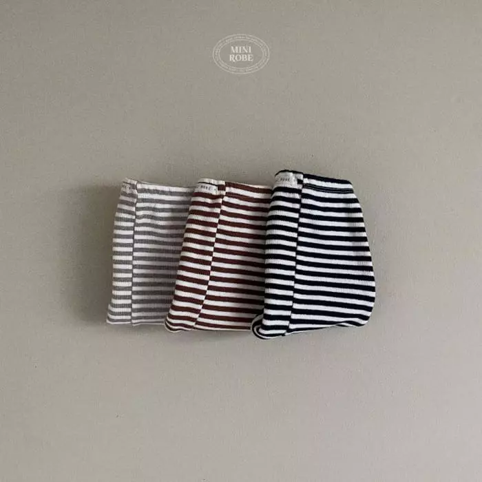 Mini Robe - Korean Baby Fashion - #babyboutique - Stripes Leggings - 2