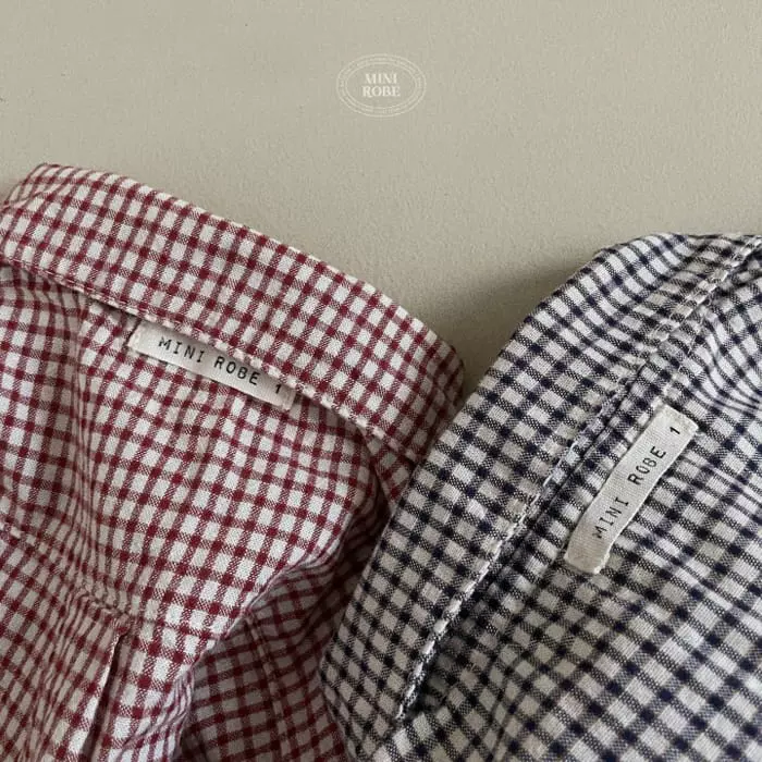 Mini Robe - Korean Baby Fashion - #babyboutique - Mini Check Shirt - 10