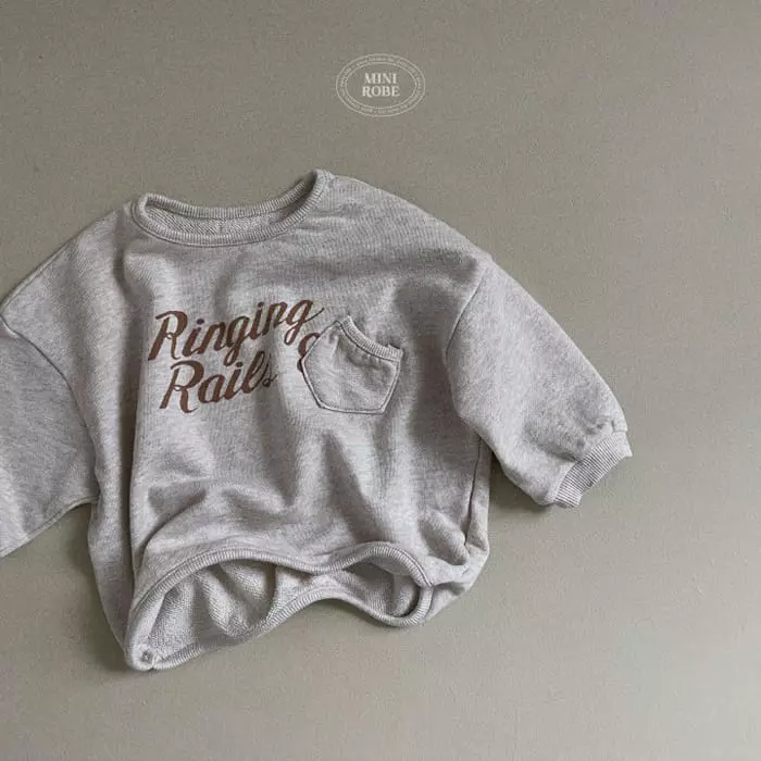 Mini Robe - Korean Baby Fashion - #babyboutique - Pocket Loose Sweatshirt - 5