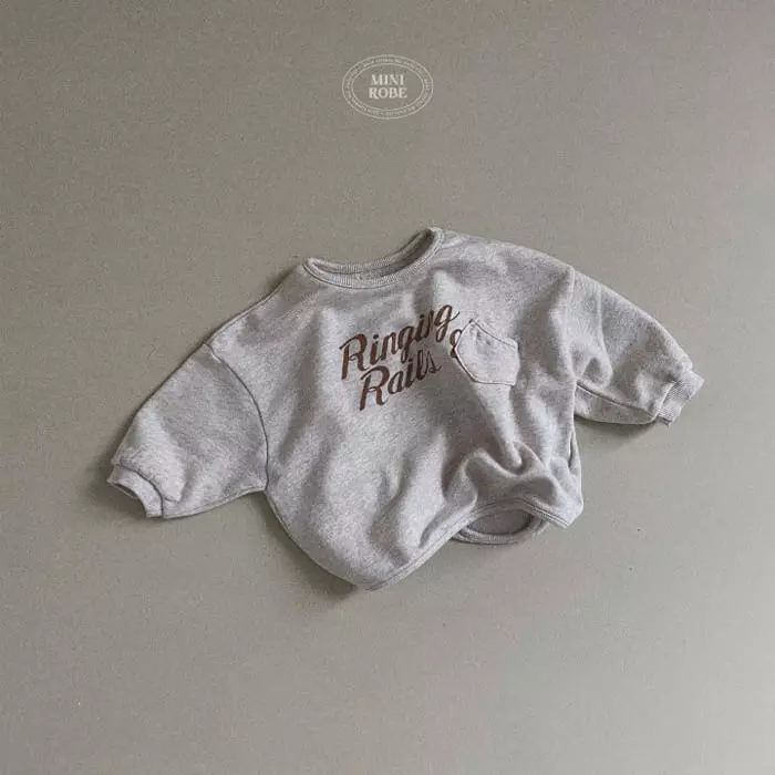 Mini Robe - Korean Baby Fashion - #babyboutique - Pocket Loose Sweatshirt - 6