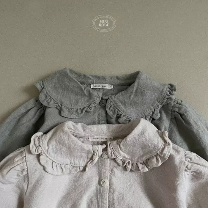 Mini Robe - Korean Baby Fashion - #babyboutique - Peach Frill Blouse - 9