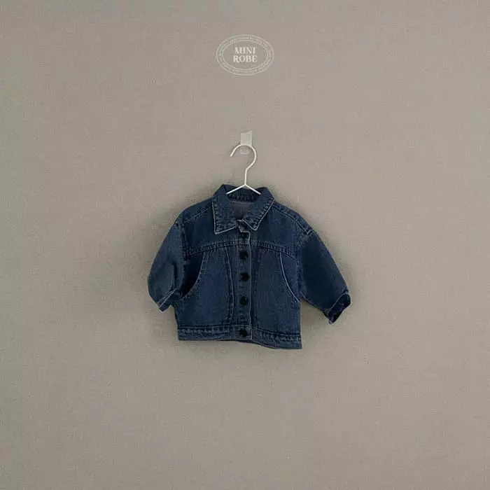 Mini Robe - Korean Baby Fashion - #babyboutique - Pocket Denim Jacket - 8