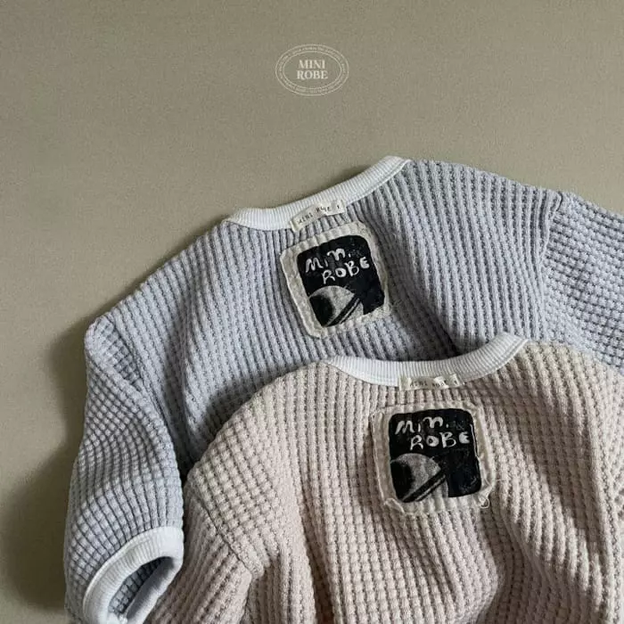 Mini Robe - Korean Baby Fashion - #babyboutique - Big Waffle Sweatshirt - 2