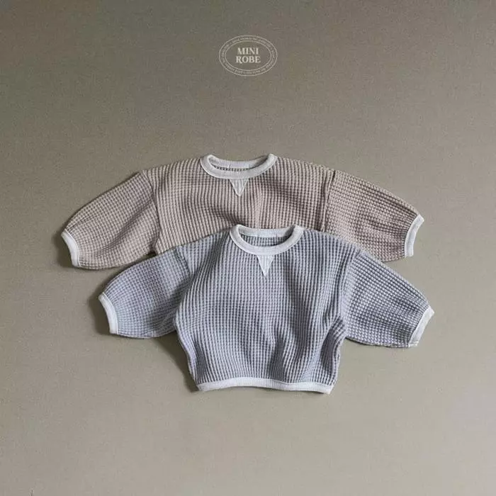 Mini Robe - Korean Baby Fashion - #babyboutique - Big Waffle Sweatshirt - 3