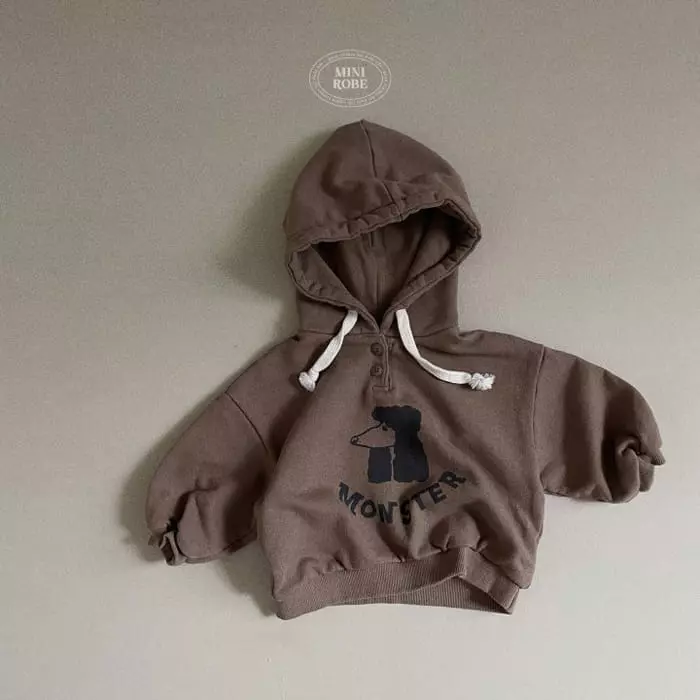 Mini Robe - Korean Baby Fashion - #babyboutique - Monster Hoody Tee - 9