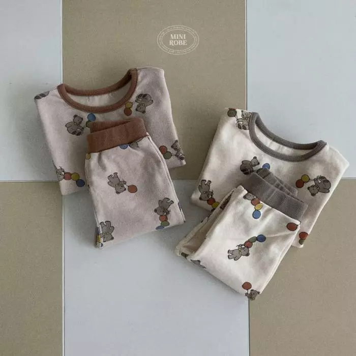Mini Robe - Korean Baby Fashion - #babyboutiqueclothing - Balloon Top Bottom Set