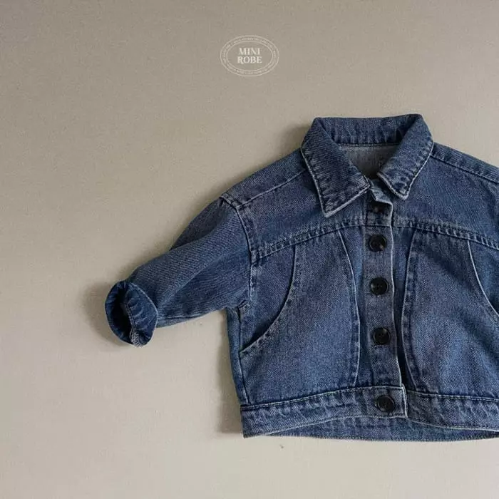 Mini Robe - Korean Baby Fashion - #babyboutiqueclothing - Pocket Denim Jacket - 9