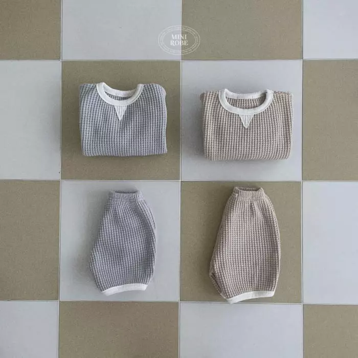 Mini Robe - Korean Baby Fashion - #babyboutique - Big Waffle Sweatshirt - 4